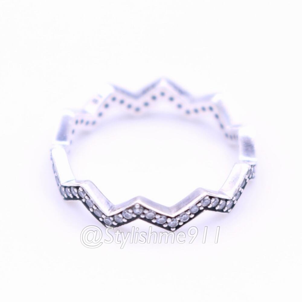 Authentic Pandora Shimmering Zigzag Ring - Picture 2 of 10